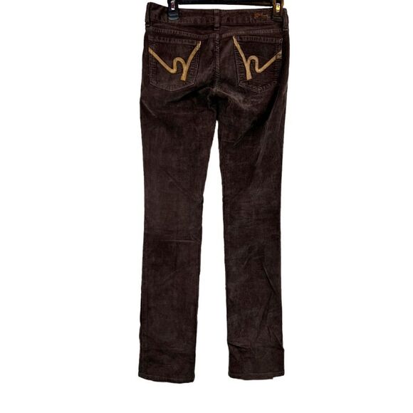 COH Cord Jeans #86 The Sienna Jeans Low Waist Straight Leg in Dark Brown Size 27 - Picture 4 of 9